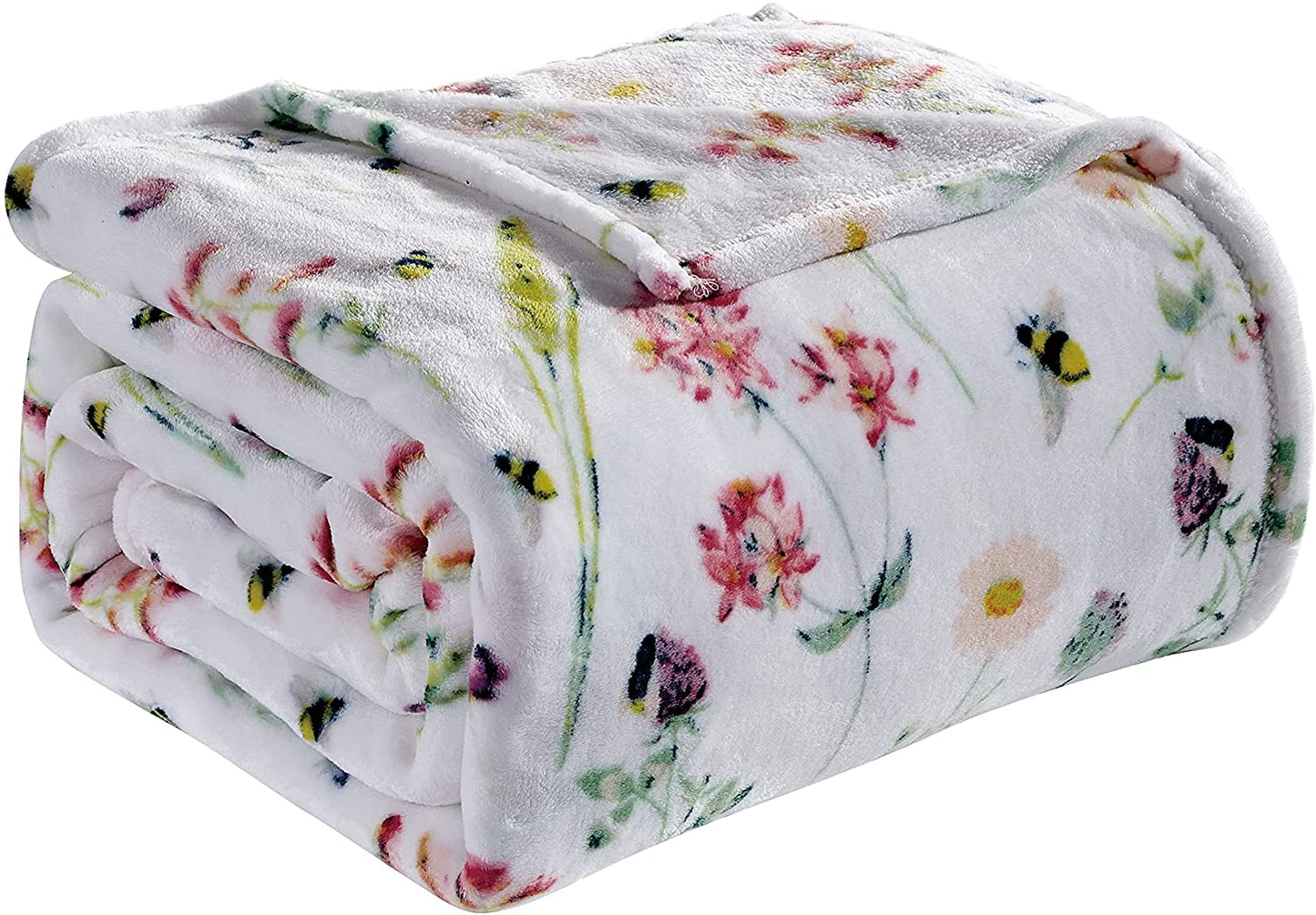 Primavera in Bloom by Décor&More Oversized Luxe Plush King Size Blanket (102" x 90")