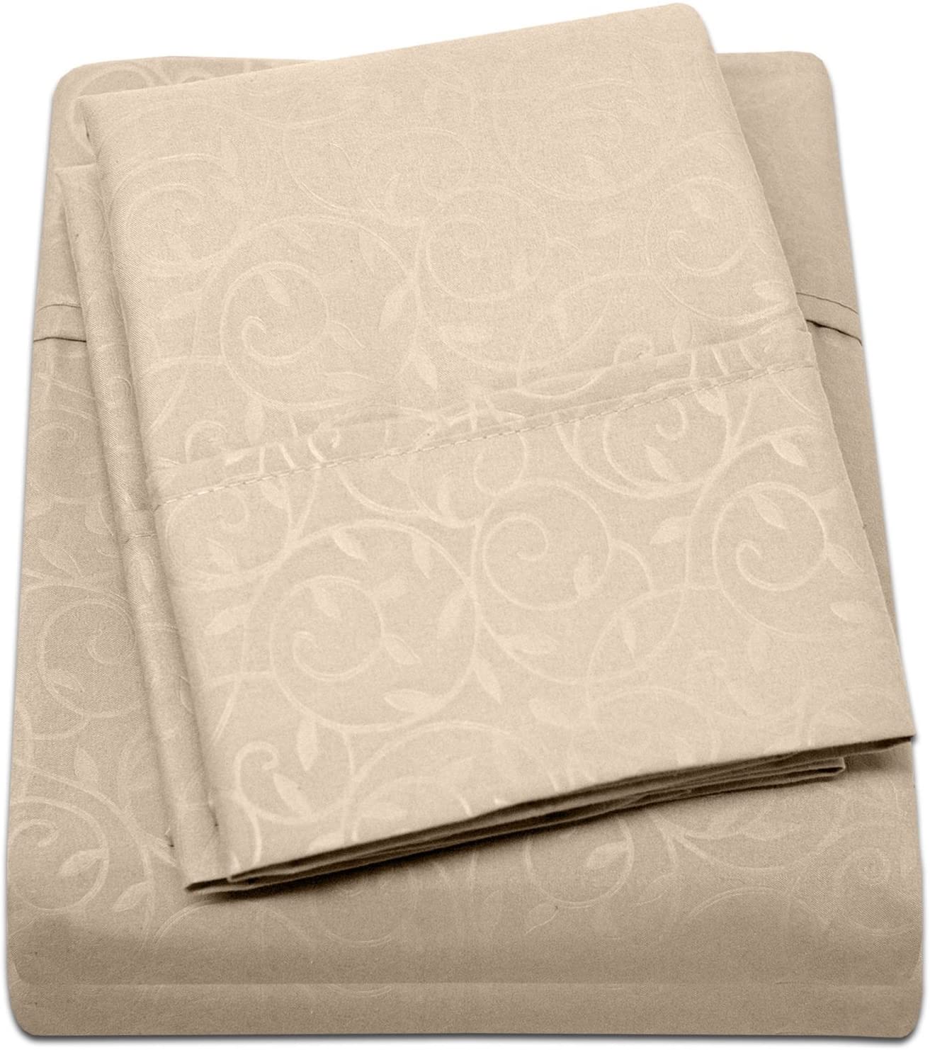 Décor&More 1800 Series Vine Embossed Sheet Set