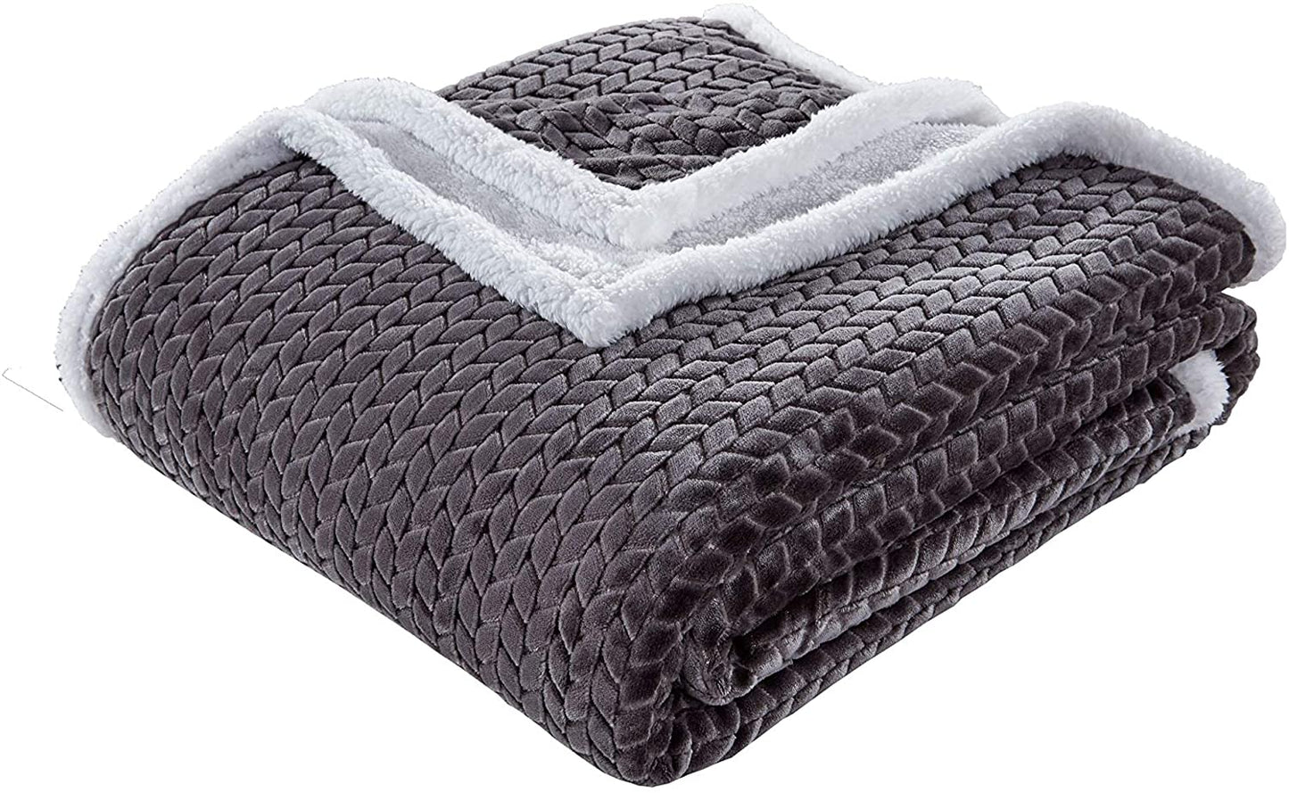 Décor&More Home Essentials Braided Sherpa Blanket