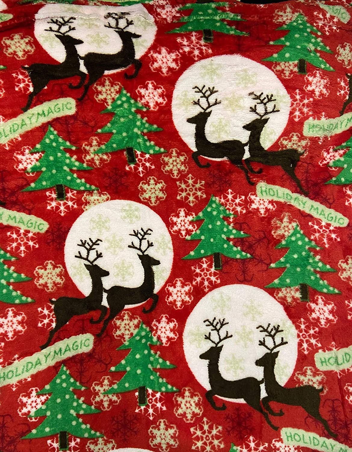 Décor&More Festive Holiday Microplush Throw Blanket (50" x 60") - Holiday Magic