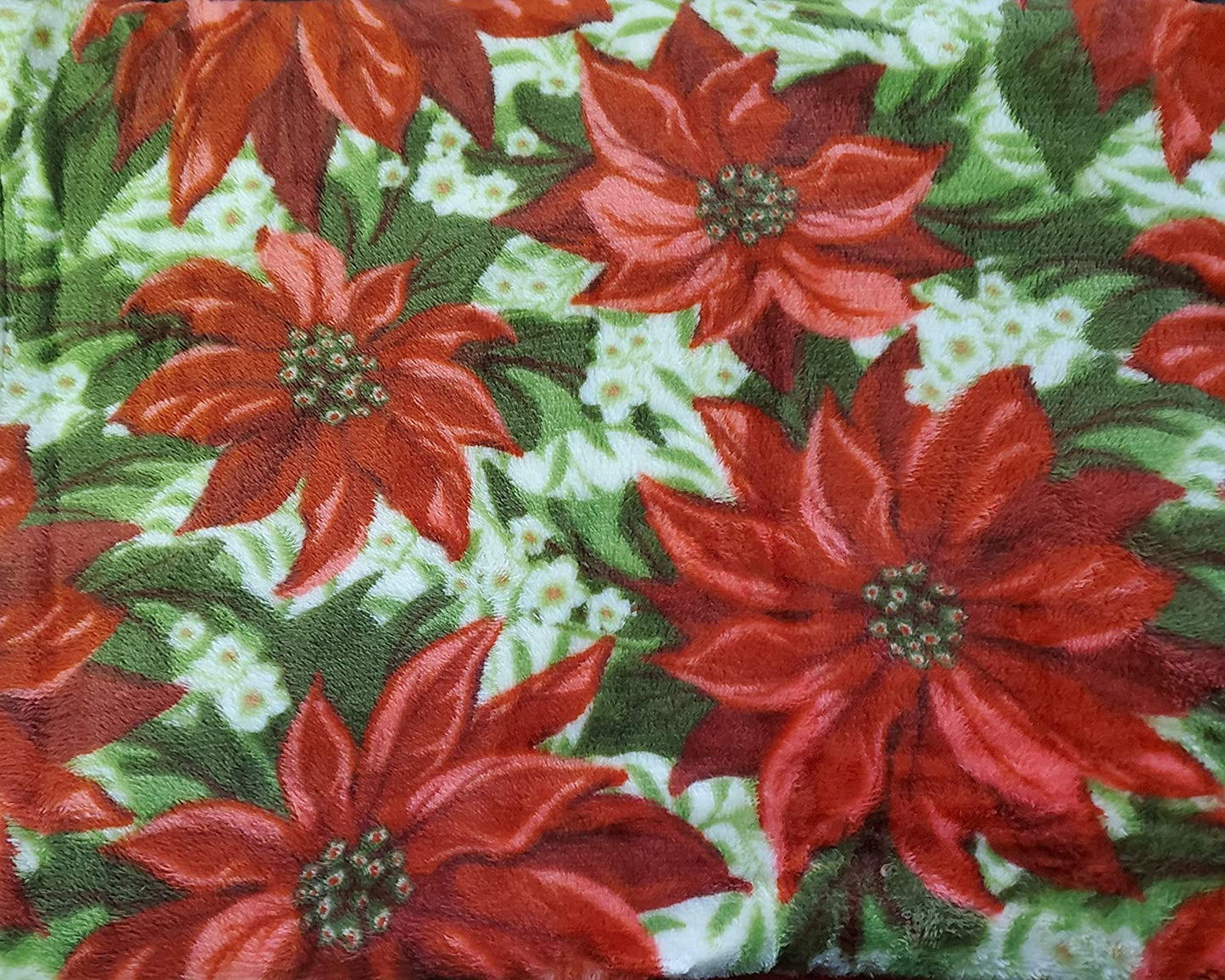 Décor&More Home Essentials Christmas Throw (50" x 60") - Poinsettia