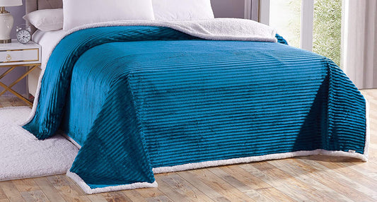 Decor&More Home Essentials Corduroy Sherpa Blanket