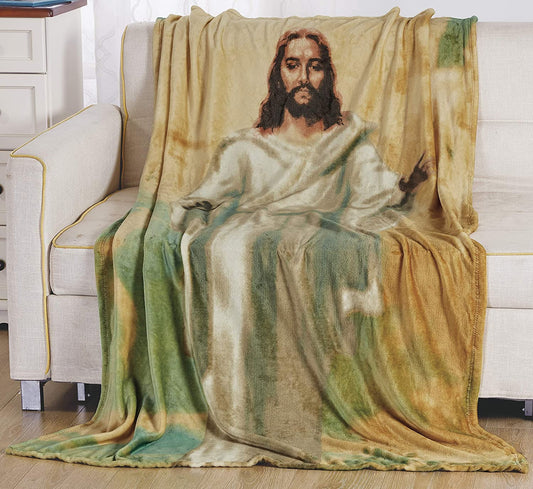 Décor&More Religious 50" x 70" Oversized Super Soft Microplush Throw Blanket